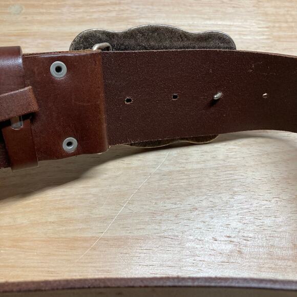 Fossil Brown Leather Buckle Belt SMALL Preowned - Picture 4 of 10